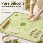 Food grade silicone dough mat for kneading, rolling dough and making dumpling wrappers