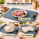 Food-grade silicone electric warming mat for keeping meals warm on the dining table