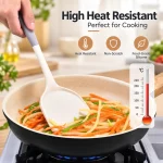 Food-grade silicone kitchen utensil set with spatula, ladle and slotted spoon for everyday cooking